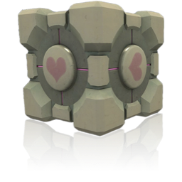 weighted companion cube, intellectual property of Valve no infringement intended etc etc