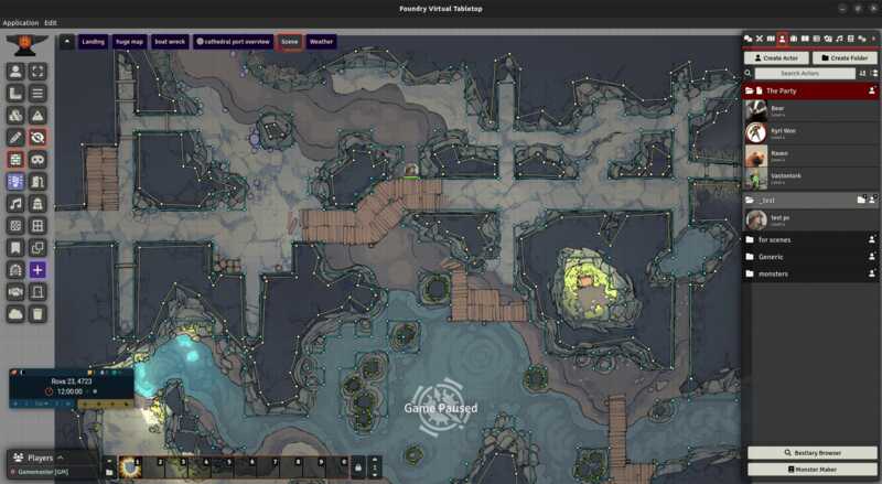 Screenshot of entire Foundry VTT window